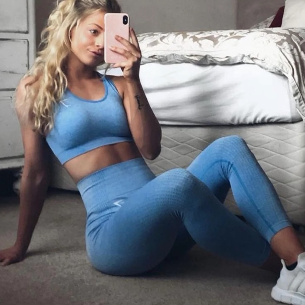 Blue GymShark seamless leggings